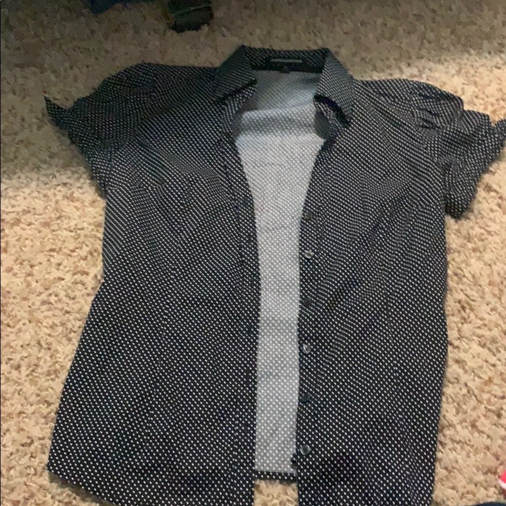 polka dot button up